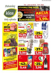 1. strana letáka Klas 26. 10. - 1. 11. 2026 